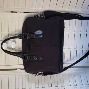 Fossil black canvas messages bag